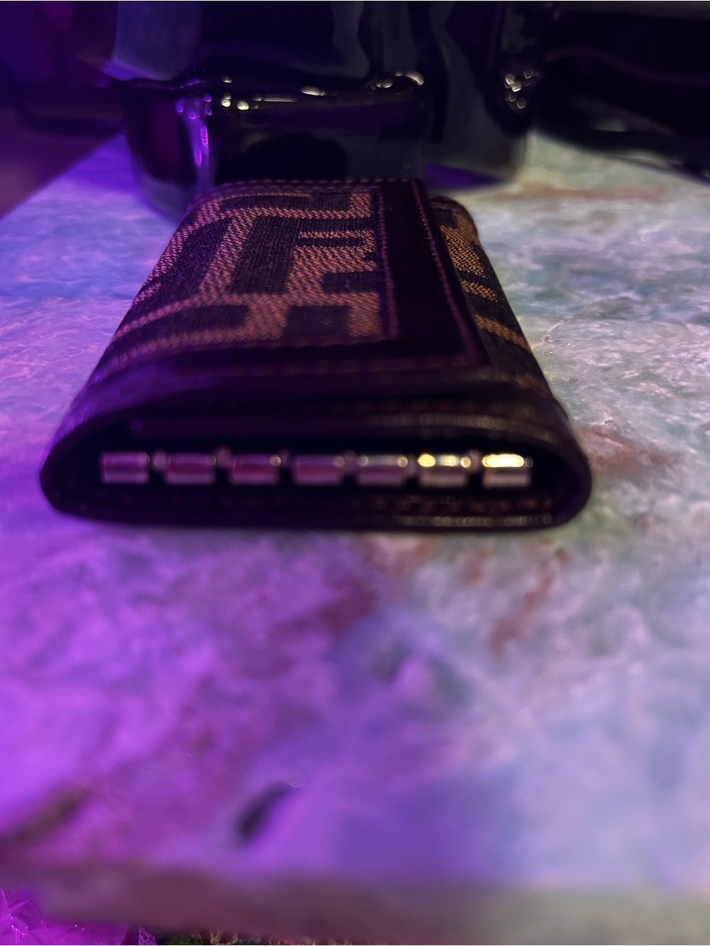 Fendi Brown Patterned Key Wallet - Picture 3 of 8